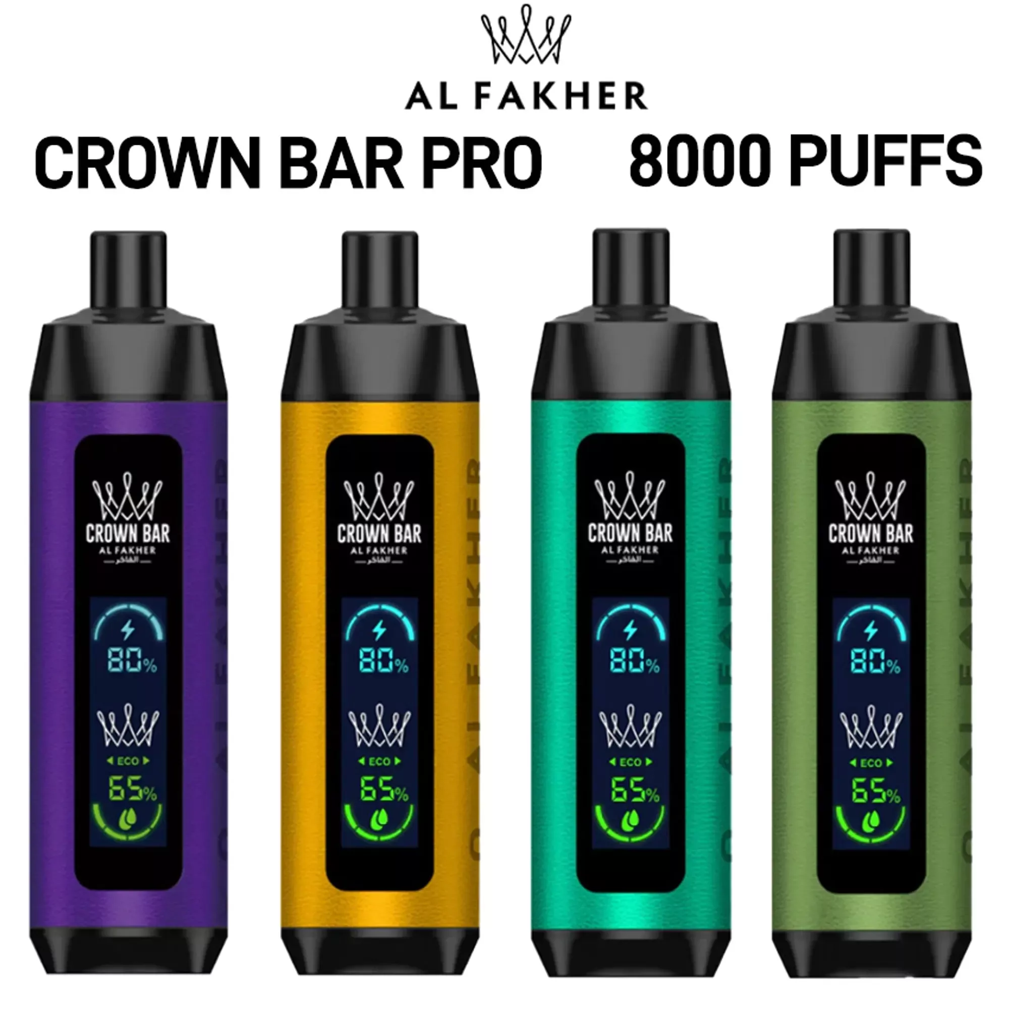 Depozitul European Al Fakher Crown Bar Big Cloud 8000 PRO Puffs 0.5% Nicotină Scăzută Cumpărați Vape Pen Reîncărcabil de Unică Folosință Autentic Original