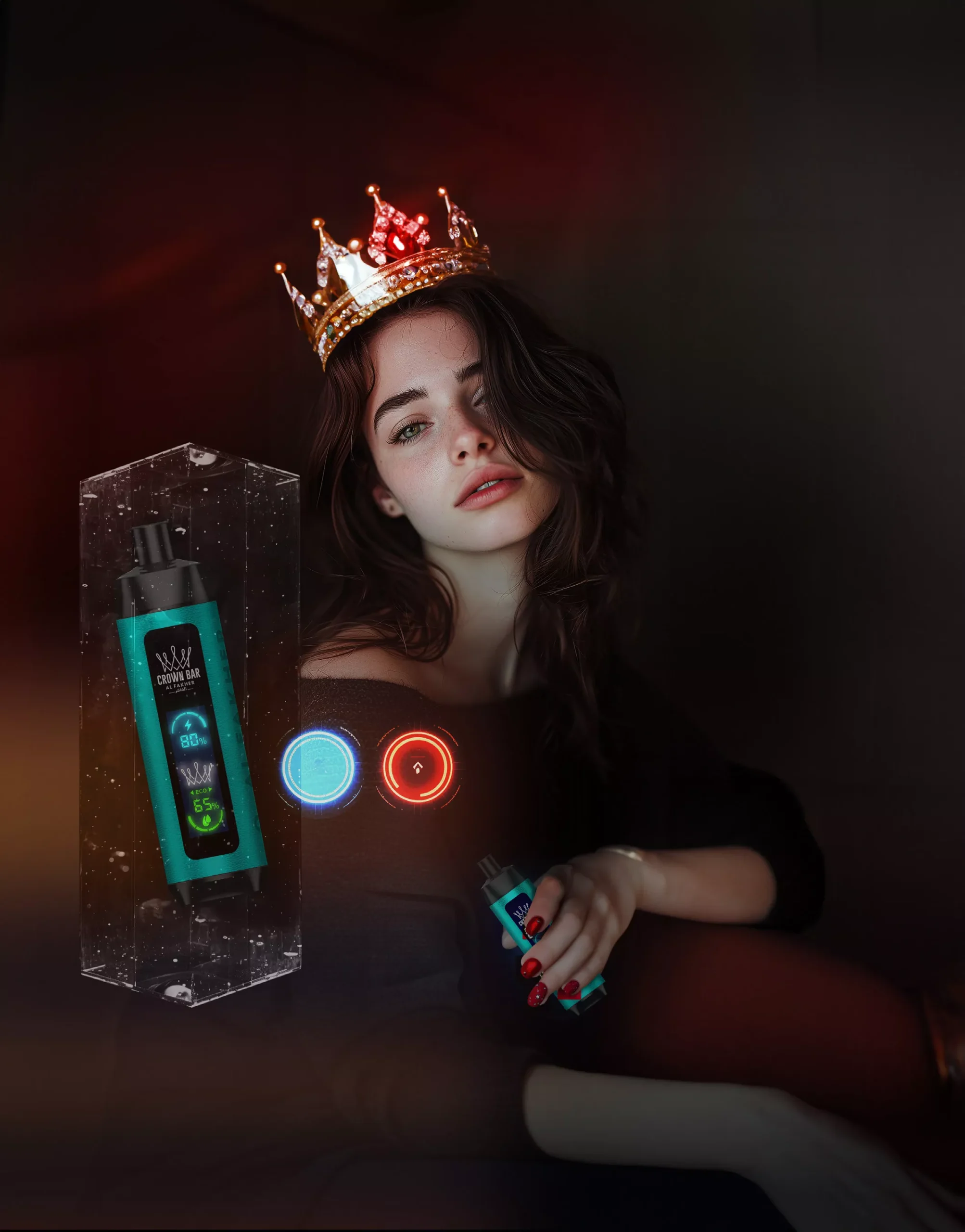 Depozitul European Al Fakher Crown Bar 8000 Puffs Pro Mod Dual 0.5% Nicotină Scăzută Cumpărați Vape Pen Reîncărcabil Monousor Original Autentic