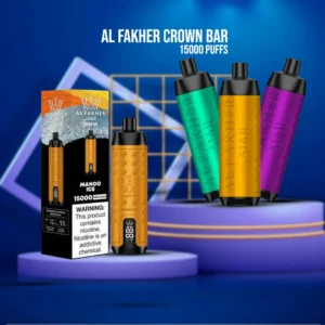 Európai Raktár Al Fakher Crown Bar 15000 Puffs 0.5% Alacsony Nikotin Eredeti Hiteles Újratölthető Eldobható Vape Pen (Másolat)