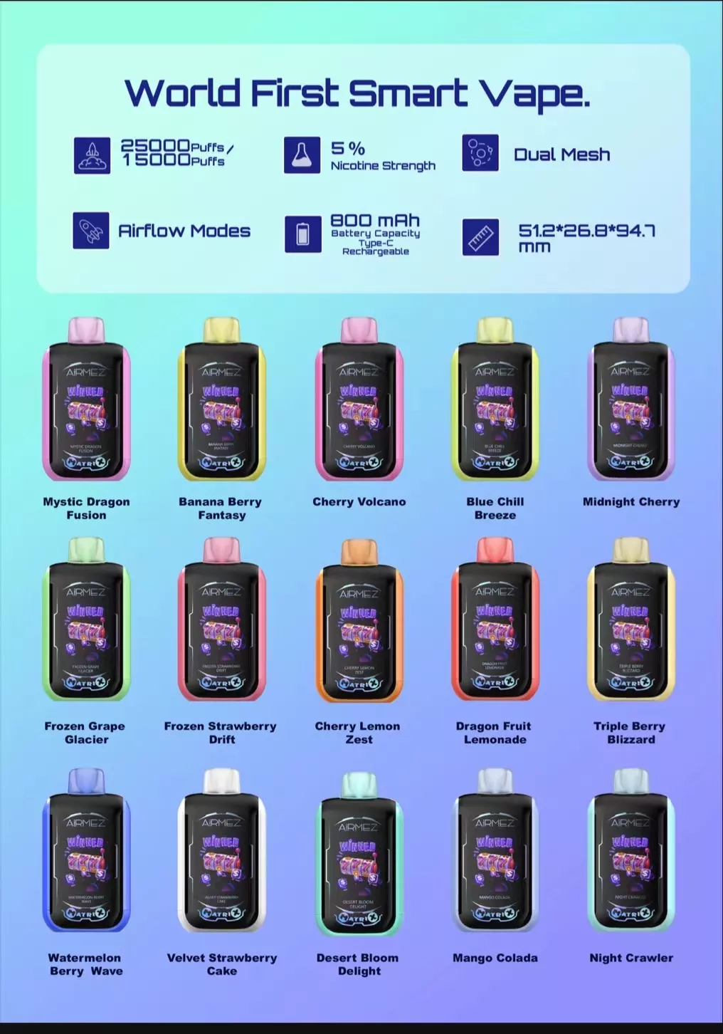 La Airmez Matrix 25000: La Opción Definitiva para Cigarrillos Electrónicos Desechables