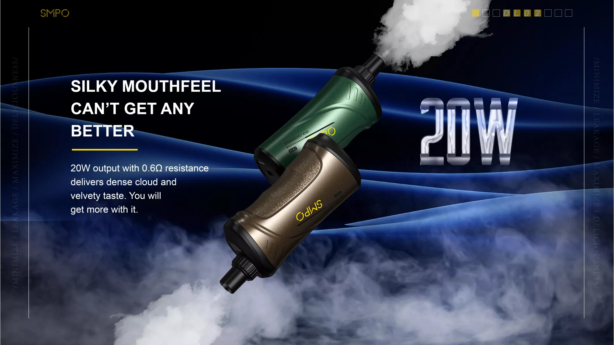 Európai Raktár SMPO DL02 10000 Puffs Alacsony Nikotin Vásároljon Eredeti Eredeti Újratölthető Eldobható Vape Toll - Vegyes Doboz