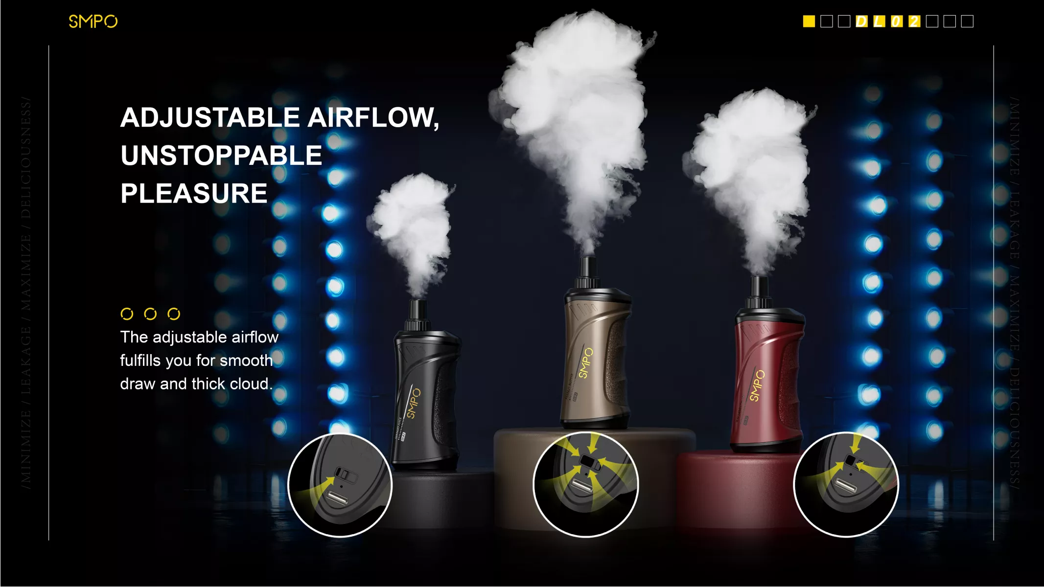 Európai Raktár SMPO DL02 10000 Puffs Alacsony Nikotin Vásároljon Eredeti Eredeti Újratölthető Eldobható Vape Toll - Vegyes Doboz